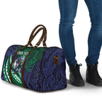 Personalised New Zealand Warriors Travel Bag Polynesian Tribal Art Style With Fierce Warrior Mascot