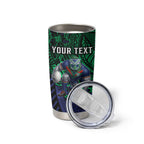 Personalised New Zealand Warriors Tumbler Cup Polynesian Tribal Art Style With Fierce Warrior Mascot
