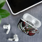 Personalised South Sydney Rabbitohs AirPods Case Polynesian Tribal Art Style With Powerful Rabbit Mascot