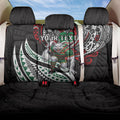 Personalised South Sydney Rabbitohs Back Car Seat Cover Polynesian Tribal Art Style With Powerful Rabbit Mascot