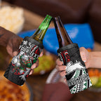 Personalised South Sydney Rabbitohs 4 in 1 Can Cooler Tumbler Polynesian Tribal Art Style With Powerful Rabbit Mascot