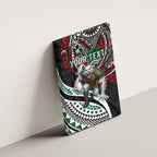 Personalised South Sydney Rabbitohs Canvas Wall Art Polynesian Tribal Art Style With Powerful Rabbit Mascot