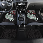 Personalised South Sydney Rabbitohs Car Mats Polynesian Tribal Art Style With Powerful Rabbit Mascot