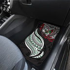 Personalised South Sydney Rabbitohs Car Mats Polynesian Tribal Art Style With Powerful Rabbit Mascot
