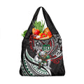 Personalised South Sydney Rabbitohs Grocery Bag Polynesian Tribal Art Style With Powerful Rabbit Mascot