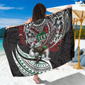 Personalised South Sydney Rabbitohs Sarong Polynesian Tribal Art Style With Powerful Rabbit Mascot