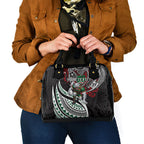 Personalised South Sydney Rabbitohs Shoulder Handbag Polynesian Tribal Art Style With Powerful Rabbit Mascot