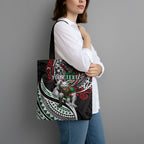 Personalised South Sydney Rabbitohs Tote Bag Polynesian Tribal Art Style With Powerful Rabbit Mascot