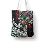 Personalised South Sydney Rabbitohs Tote Bag Polynesian Tribal Art Style With Powerful Rabbit Mascot
