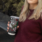 Personalised South Sydney Rabbitohs Tumbler Cup Polynesian Tribal Art Style With Powerful Rabbit Mascot
