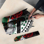Personalised South Sydney Rabbitohs Umbrella Polynesian Tribal Art Style With Powerful Rabbit Mascot