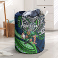 Personalised Canberra Raiders Laundry Basket Polynesian Tribal Art Style With Viking Raider Mascot