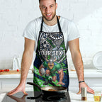 Personalised Canberra Raiders Apron Polynesian Tribal Art Style With Viking Raider Mascot