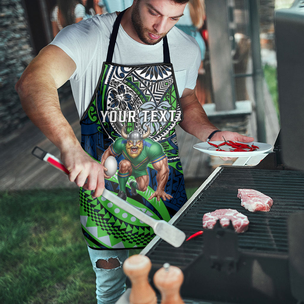 Personalised Canberra Raiders Apron Polynesian Tribal Art Style With Viking Raider Mascot