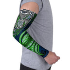 Personalised Canberra Raiders Arm Sleeves Polynesian Tribal Art Style With Viking Raider Mascot