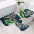 Personalised Canberra Raiders Bathroom Set Polynesian Tribal Art Style With Viking Raider Mascot