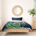 Personalised Canberra Raiders Bedding Set Polynesian Tribal Art Style With Viking Raider Mascot