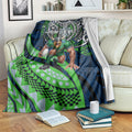 Personalised Canberra Raiders Blanket Polynesian Tribal Art Style With Viking Raider Mascot