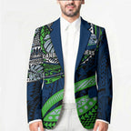 Personalised Canberra Raiders Blazer Polynesian Tribal Art Style With Viking Raider Mascot