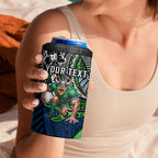Personalised Canberra Raiders 4 in 1 Can Cooler Tumbler Polynesian Tribal Art Style With Viking Raider Mascot