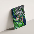 Personalised Canberra Raiders Canvas Wall Art Polynesian Tribal Art Style With Viking Raider Mascot
