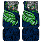 Personalised Canberra Raiders Car Mats Polynesian Tribal Art Style With Viking Raider Mascot