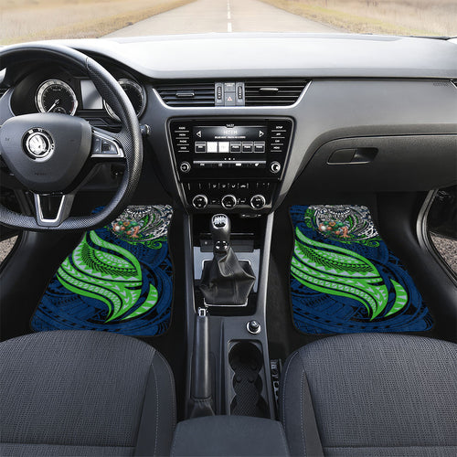 Personalised Canberra Raiders Car Mats Polynesian Tribal Art Style With Viking Raider Mascot