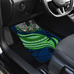 Personalised Canberra Raiders Car Mats Polynesian Tribal Art Style With Viking Raider Mascot