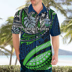 Personalised Canberra Raiders Hawaiian Shirt Polynesian Tribal Art Style With Viking Raider Mascot