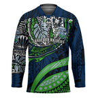 Personalised Canberra Raiders Hockey Jersey Polynesian Tribal Art Style With Viking Raider Mascot