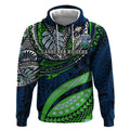 Personalised Canberra Raiders Hoodie Polynesian Tribal Art Style With Viking Raider Mascot
