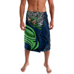 Personalised Canberra Raiders Lavalava Polynesian Tribal Art Style With Viking Raider Mascot