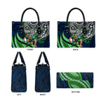 Personalised Canberra Raiders Leather Bag Polynesian Tribal Art Style With Viking Raider Mascot