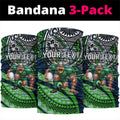 Personalised Canberra Raiders Neck Gaiter Polynesian Tribal Art Style With Viking Raider Mascot