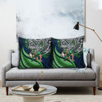 Personalised Canberra Raiders Pillow Cover Polynesian Tribal Art Style With Viking Raider Mascot