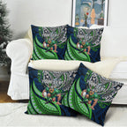 Personalised Canberra Raiders Pillow Cover Polynesian Tribal Art Style With Viking Raider Mascot