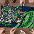 Personalised Canberra Raiders Puzzle Polynesian Tribal Art Style With Viking Raider Mascot