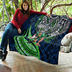Personalised Canberra Raiders Quilt Polynesian Tribal Art Style With Viking Raider Mascot