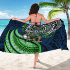 Personalised Canberra Raiders Sarong Polynesian Tribal Art Style With Viking Raider Mascot