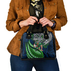Personalised Canberra Raiders Shoulder Handbag Polynesian Tribal Art Style With Viking Raider Mascot