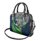 Personalised Canberra Raiders Shoulder Handbag Polynesian Tribal Art Style With Viking Raider Mascot