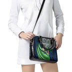 Personalised Canberra Raiders Shoulder Handbag Polynesian Tribal Art Style With Viking Raider Mascot