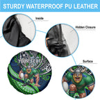 Personalised Canberra Raiders Spare Tire Cover Polynesian Tribal Art Style With Viking Raider Mascot