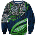 Personalised Canberra Raiders Sweatshirt Polynesian Tribal Art Style With Viking Raider Mascot