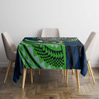 Personalised Canberra Raiders Tablecloth Polynesian Tribal Art Style With Viking Raider Mascot