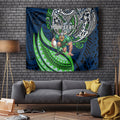 Personalised Canberra Raiders Tapestry Polynesian Tribal Art Style With Viking Raider Mascot