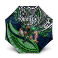 Personalised Canberra Raiders Umbrella Polynesian Tribal Art Style With Viking Raider Mascot