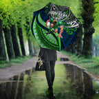 Personalised Canberra Raiders Umbrella Polynesian Tribal Art Style With Viking Raider Mascot