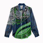 Personalised Canberra Raiders Women Casual Shirt Polynesian Tribal Art Style With Viking Raider Mascot