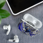 Personalised Canterbury-Bankstown Bulldogs AirPods Case Polynesian Tribal Art Style With Powerful Bulldog Mascot